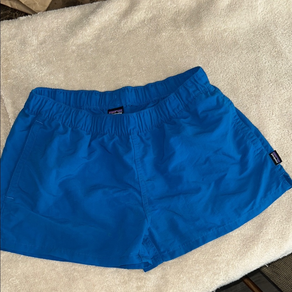 Patagonia Blue Athletic Shorts Lightweight Quick-Dry